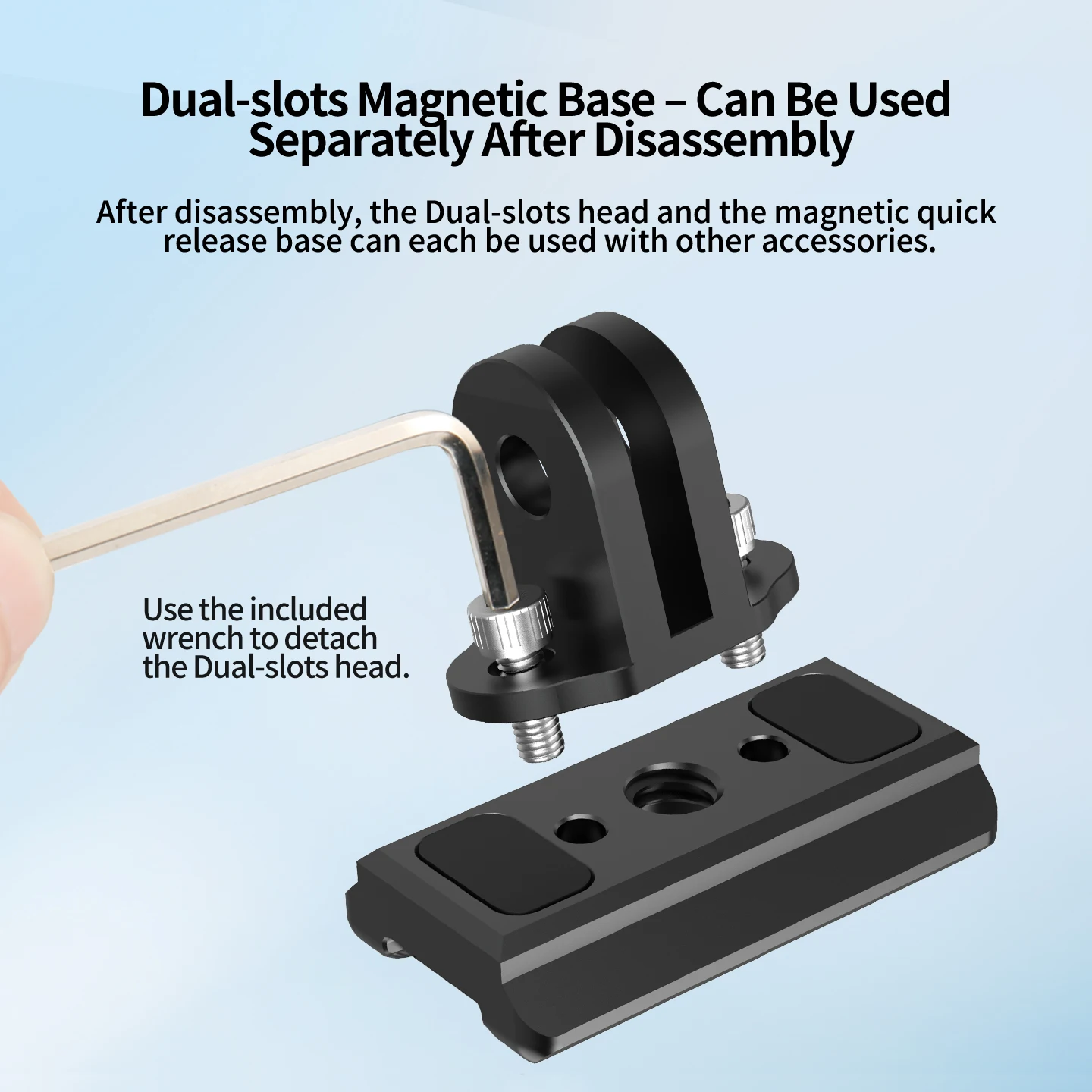 Magnetischer Schnellwechseladapter für DJI Action 6 Osmo Nano Kamera für Arca Swiss NATO Schiene Stativ Selfie Stick Gimbal Käfig Halterung – Detail 3