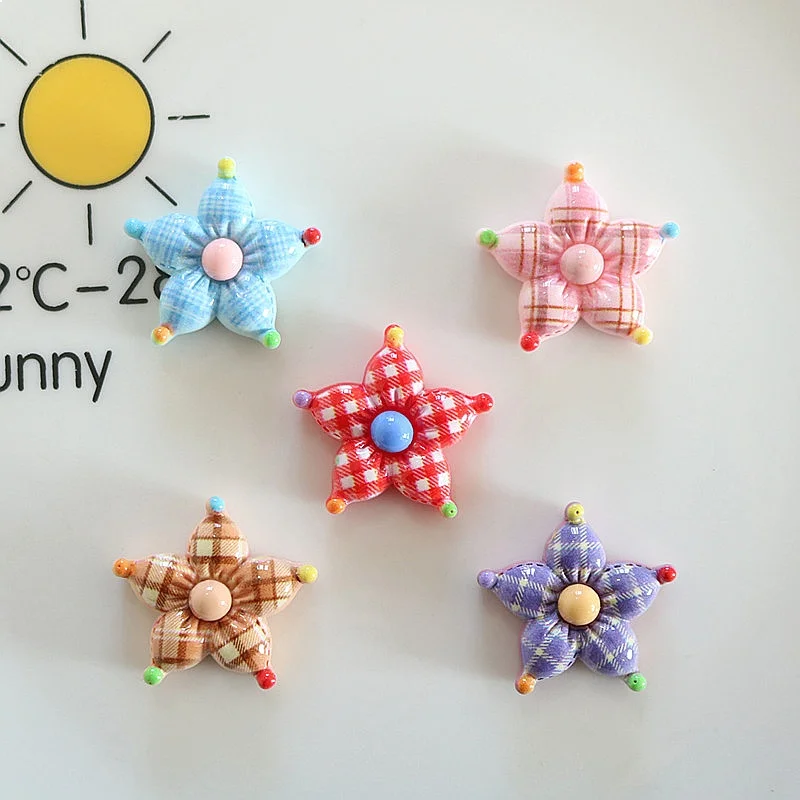 100pcs Cute Mini Flower Resin Flatback Cabochon for DIY Accessories for Shoes Phone Case Hairpin Earrings Scrapbooking Decor