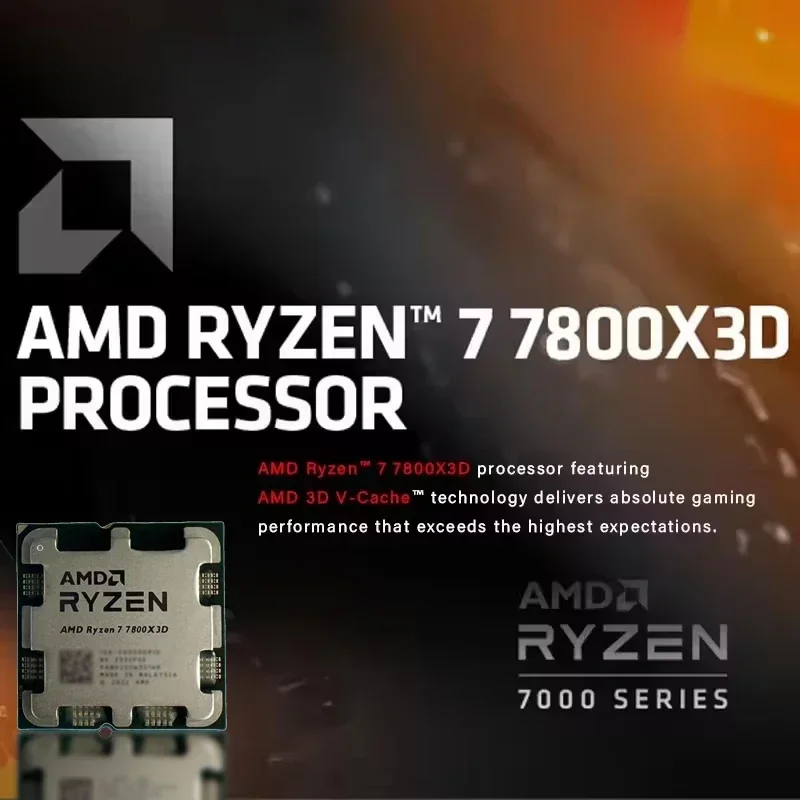 AMD Ryzen 7 7800X3D Professional Gaming Processor 5.0GHz 8C16T 5NM 96MB L3 Cache AM5 Socket Unpackaged No Fan