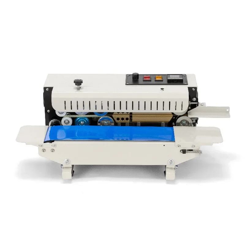 L1 small continuous sealing belt automatic plastic bag heat sealing machine, suitable for food/factory, compact size,
