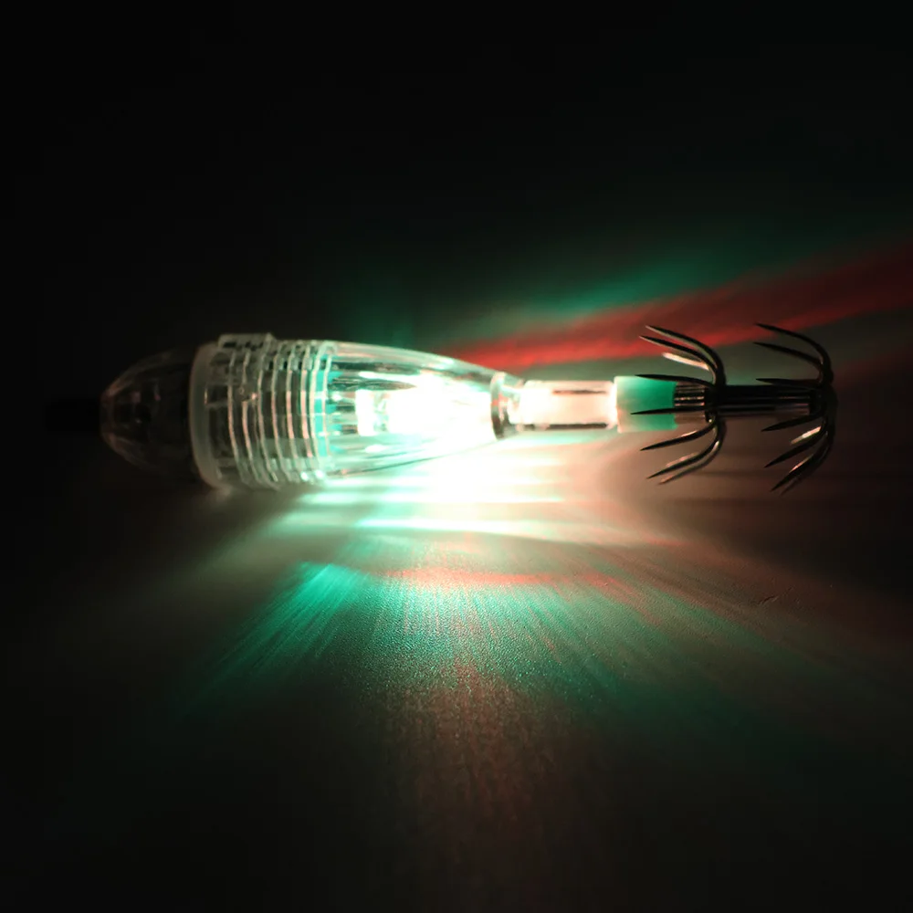 2 Stück Angellichter mit Haken, Unterwasser-LED-Blinklichter zum Anlocken von Tintenfischen bei Nacht, Köderlichter, Tintenfisch-Wasserlichter – Detail 11
