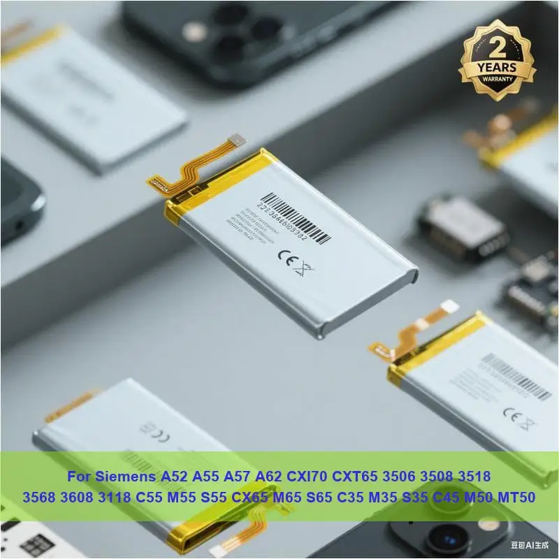 

Аккумулятор для Siemens A52 A55 A57 A62 CXI70 CXT65 3506 3508 3518 3568 3608 3118 C55 M55 S55 CX65 M65 S65 C35 M35 S35 C45 M50 MT50