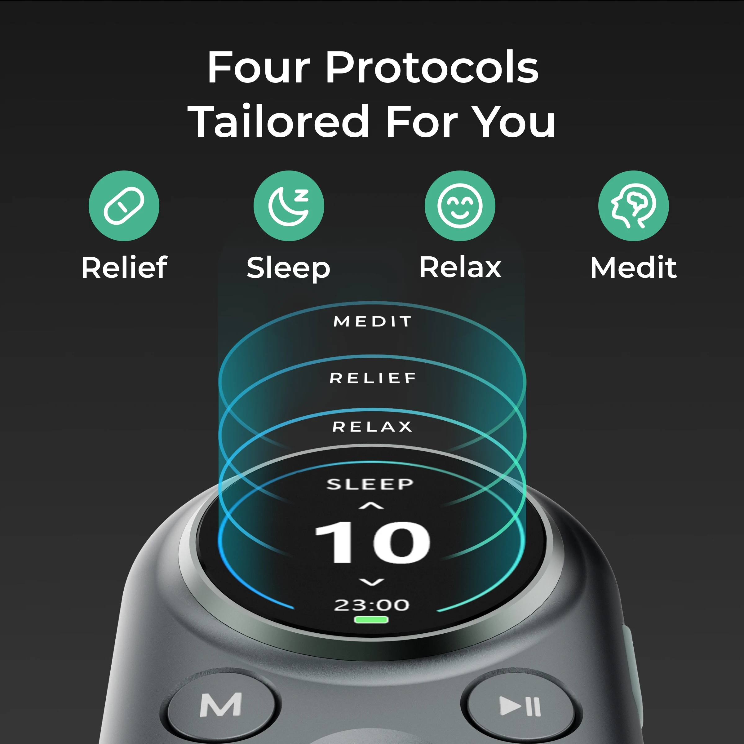 

ZenoWell Luna Vagus Nerve Stimulator for Better Sleep Stress Relief | Portable Meditation Aid for HRV Training Mindfulness
