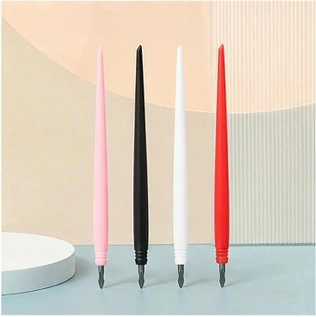 4Pcs Scratch Drawing Tool Set Metal Tip Plastic Body Easy Grip Scratch Paper Art Pen for DIY Crafting Sketching Painting Art