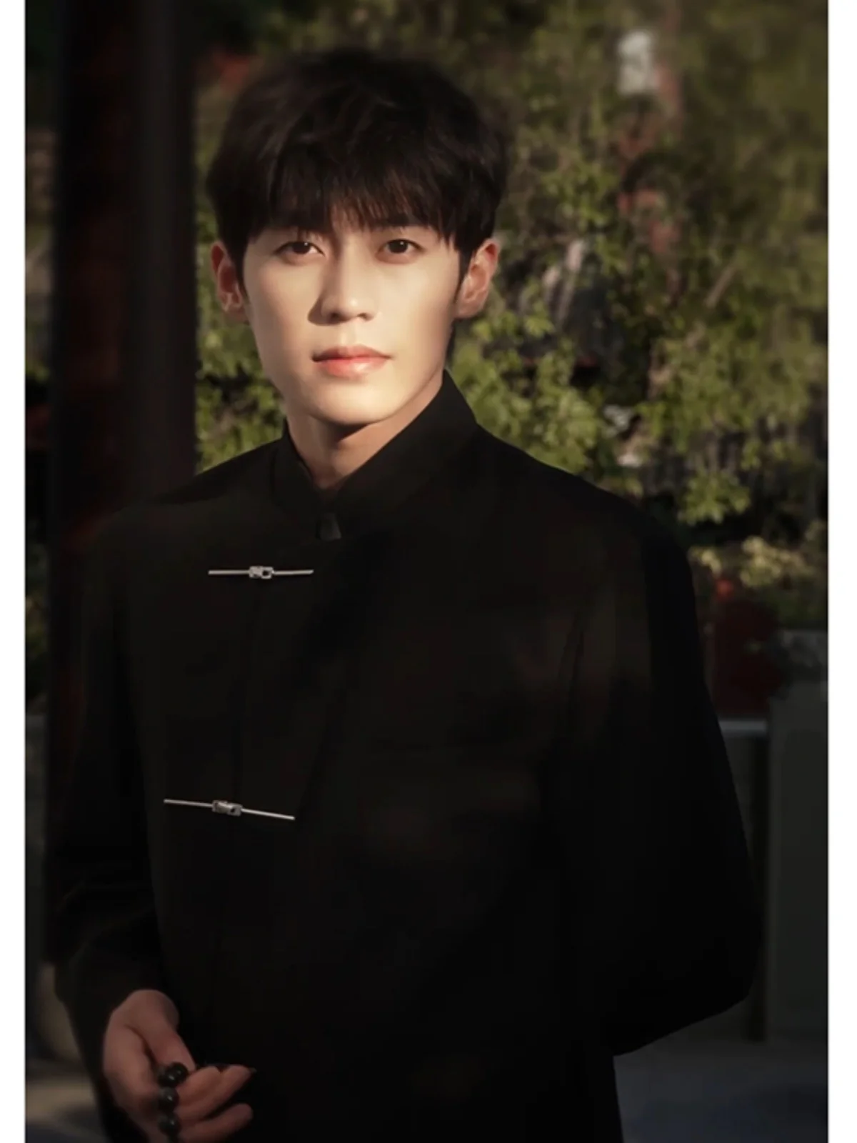 

ort Men's Bla Suit Sle Woolen Coat Spring Autumn Neapolitan New Chinese Sle Jaet Cthulhu Casual Faion Outerwear