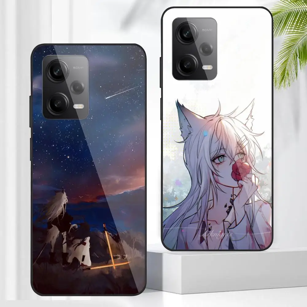 L_lappland Phone Case For Redmi Note 13 Pro Plus 12 11 A3X A1 A2 13C 12C Black Glass Cases