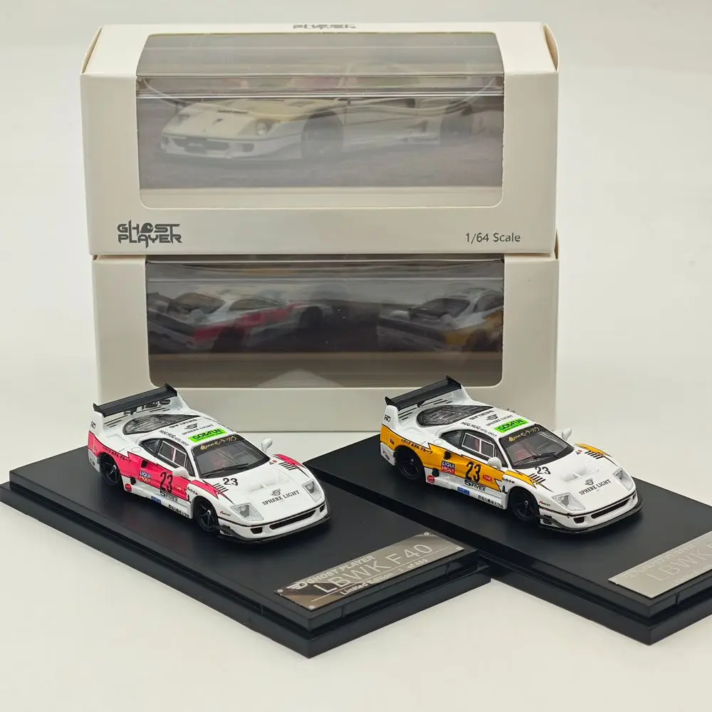 

Ghost Player 1/64 for F40 #23 LBWK Racing Sports Model Diecast Metal Car Limited Collection Hobby Gift
