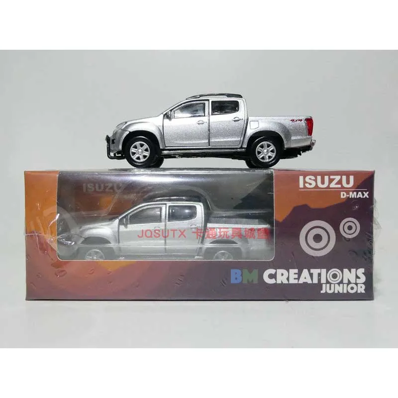 BM Diecast 1:64 ISUZU D-MAX Silver Pickup Alloy Car Model Can Open Door Adult Classic Collection Static Display Boy Toys