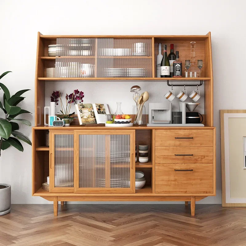 Nordic solid wood dining cabinets are now minimalist in homestay kitchens, storage cabinets, home living rooms, liquor display