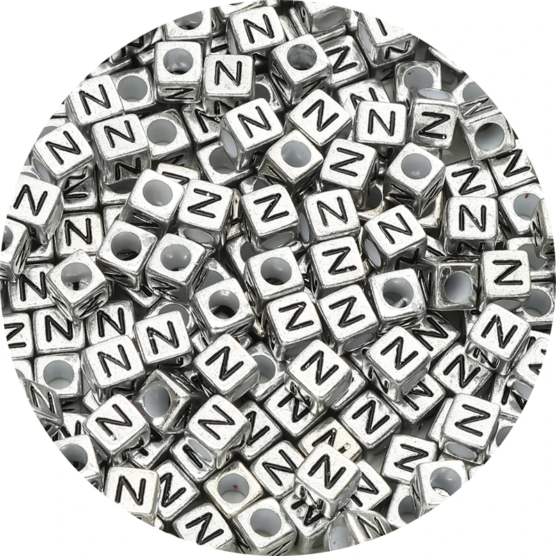 50Pcs Acrylic Letter Decoration Beads for DIY Bracelet Necklace