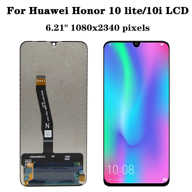 Super AMOLED For Huawei Honor 10 lite LCD Display with Touch Screen Digitizer Assembly With Frame For honor 10i HRY-LX1 LCD