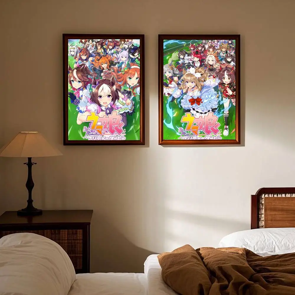 أنيمي لعبة فيديو U-Uma Musume جميلة ديربي ملصق جودة عالية النوم غرفة المعيشة الجمالية الجدار الديكور اللوحة ملصقات هدية