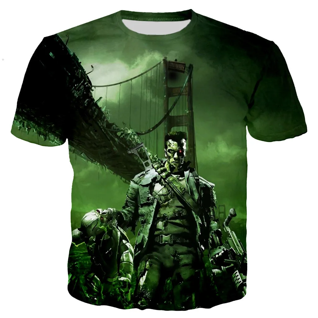 Terminator Arnold Schwarzenegger Men/women New Fashion Cool 3D Printed T-shirts Casual Style Tshirt Streetwear Tops 6XL