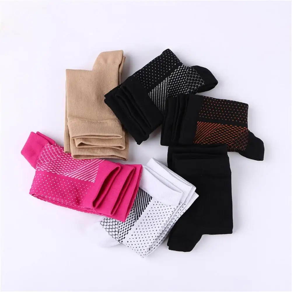 1 Pair Unisex Compression Ankle Cuffs Mid-tube Open-toe Socks Neuropathy Ankle Sleeves Sport Ankle Support Stretch Ankles Cuffs