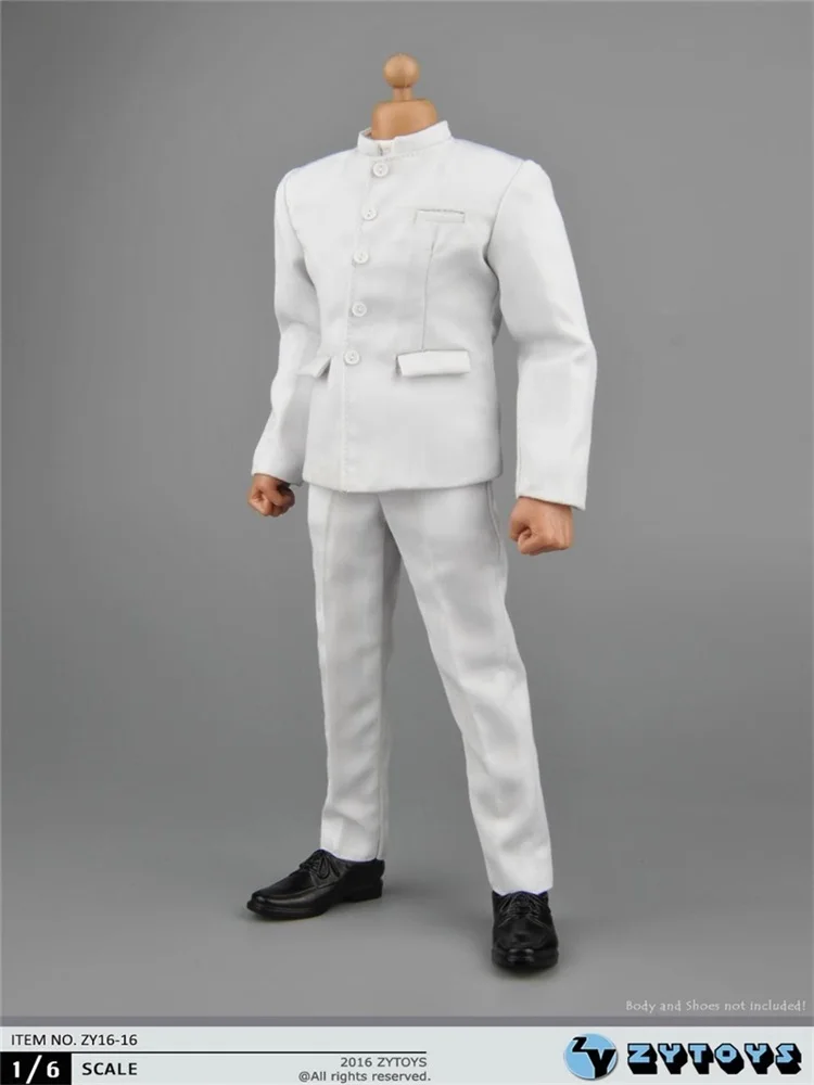 ZYTOYS ZY16-16 1/6 Male Chinese Tunic Formal Wear Clothes Men Tang Suit Clothing Set Model Fit 12'' Action Figure Body In Stock