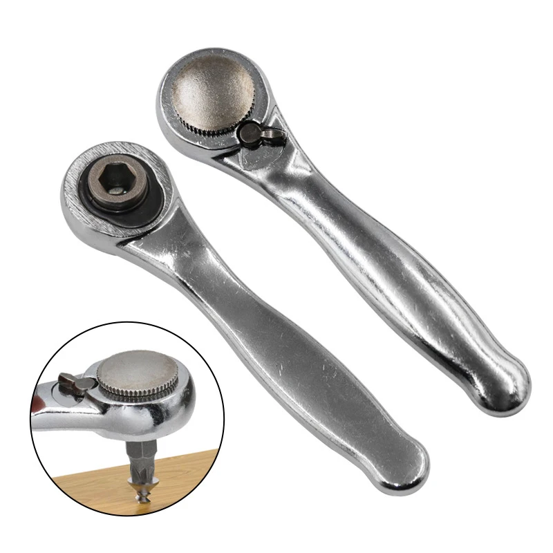 Quick Release Ratchet Chave Soquete Mini Hex Bit Driver Chave de Fenda Chave de Fenda 72 Dentes