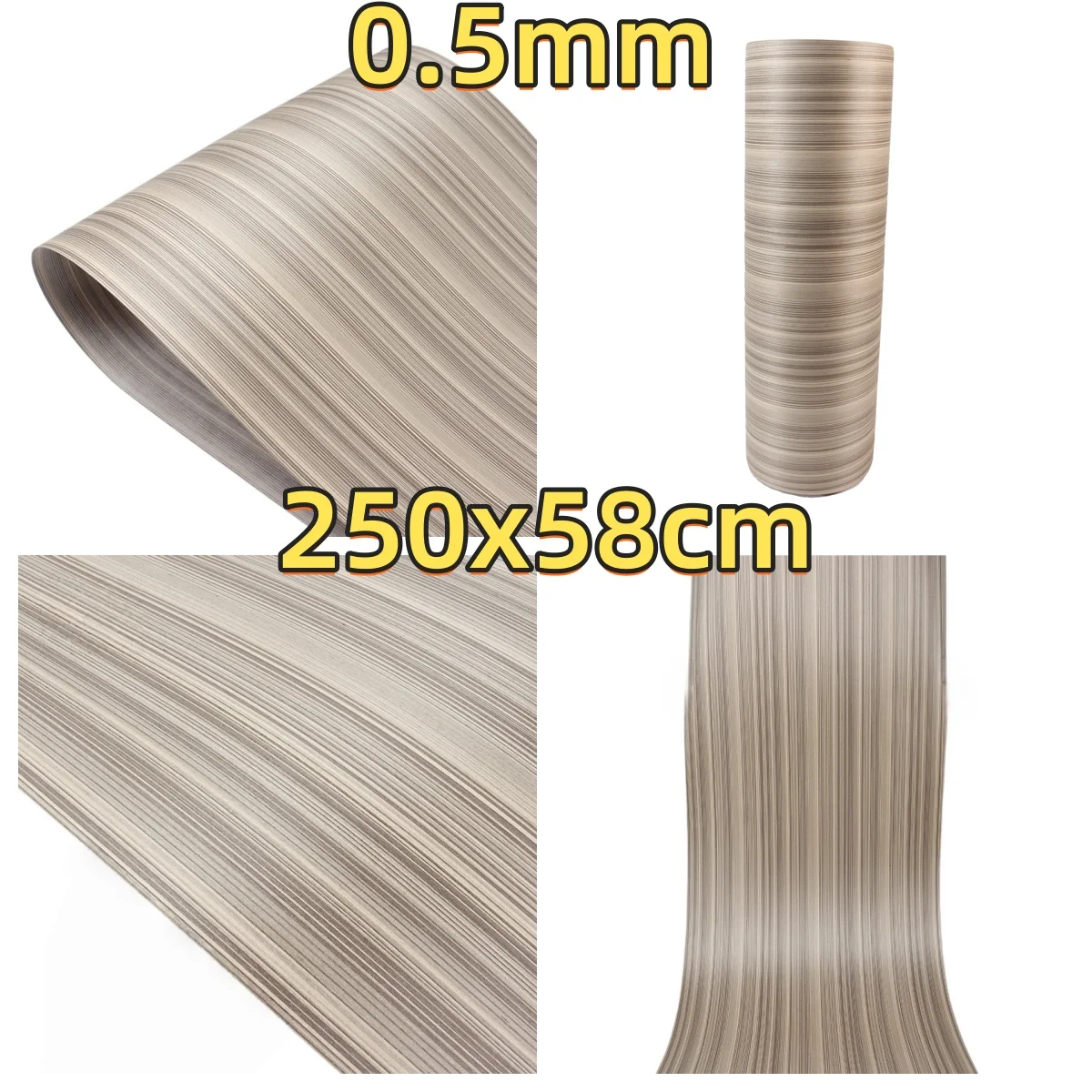 

Zhanmu Tech Veneer, 0.5mm, 250x58cm, For Wardrobe Door & Musical Instrument Inlay.(Backing Non-woven Fabric)