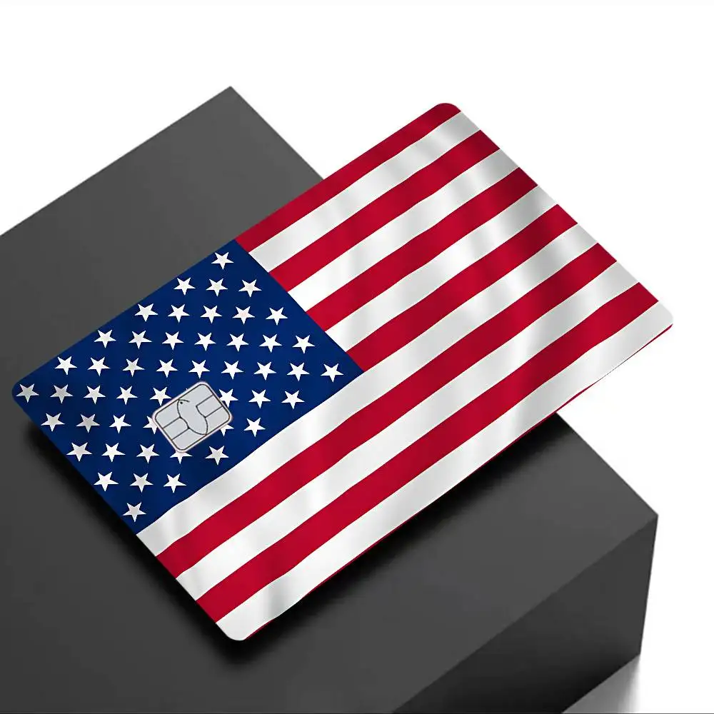 أمريكا الولايات المتحدة الأمريكية العلم فيلم الجلد ملصق الشريط لبطاقة الخصم الائتمانية البنك ملصقات حماية بطاقة الائتمان شخصية