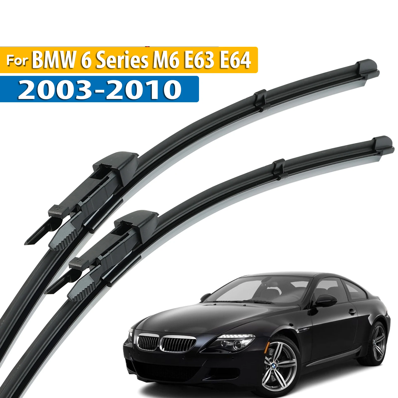 

Передние щетки стеклоочистителя Erick's LHD для BMW 6 серии M6 E63 E64 2003-2010 Лобовое стекло Лобовое стекло Автомобильная щетка от дождя 24 "+ 23"