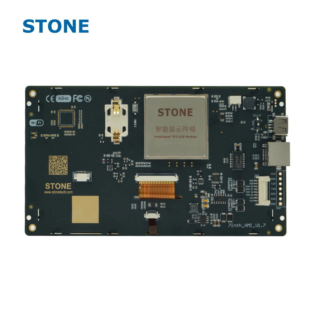 SCBRHMI-Full-Color 7 "HMI อัจฉริยะ Resistive Board UART TFT LCD โมดูล Arduino