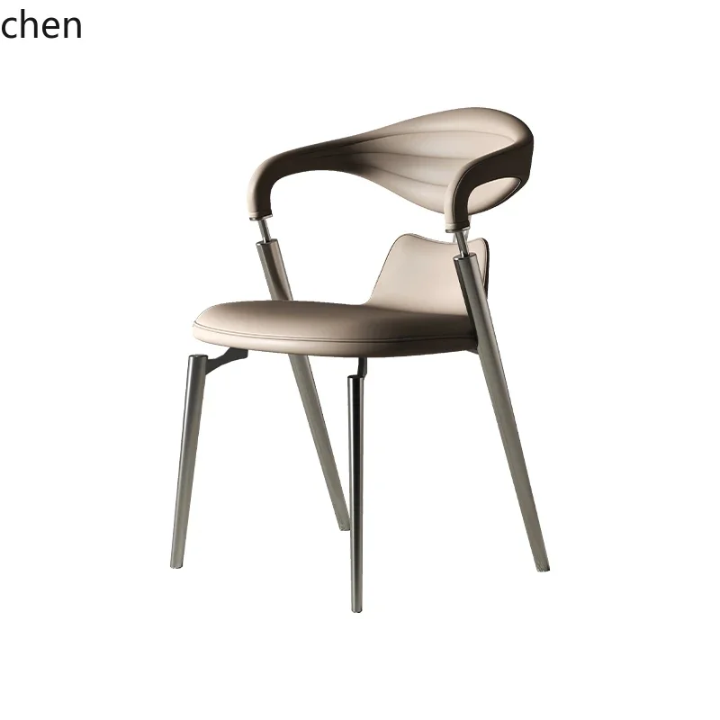 

ZWS. Light Luxury Dining Chair Modern Simple Small Unit Household Back Chair Stainless Steel