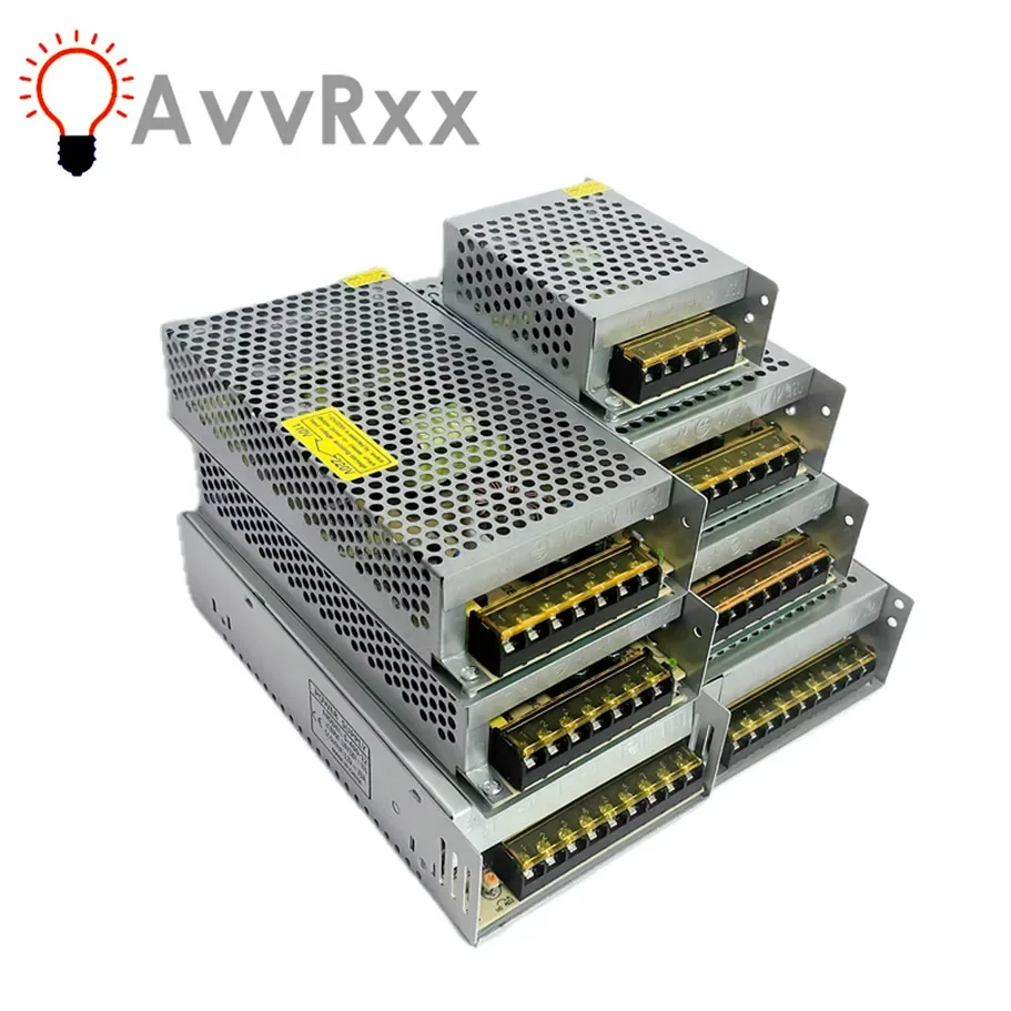 AC110V/220V To DC12V/24V Power Supply Adapter For Indoor LED Strip Light Switch Driver 5A 10A 20A 40A 50A Lighting Transformers
