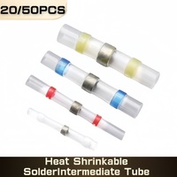 100PCS SST Waterproof Solder Seal Heat Shrink Butt Stress-free Wire Connectors Terminals Electrical Copper with