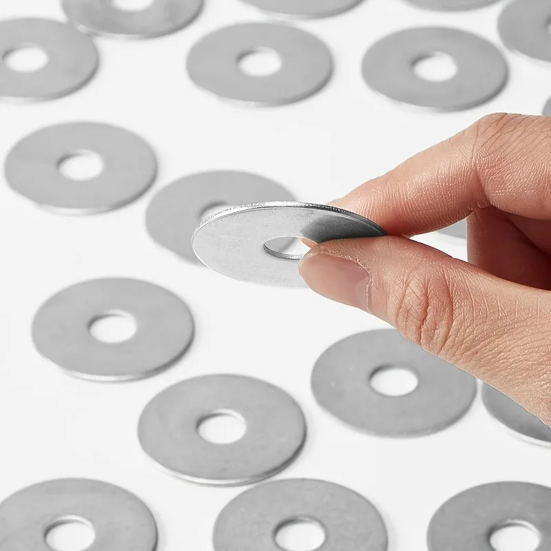 50 قطعة M6 غسالات مسطحة - فواصل معدنية سميكة مجلفنة للاستخدام الداخلي والخارجي مقاومة للصدأ 6 × 20 × 1.5 مم