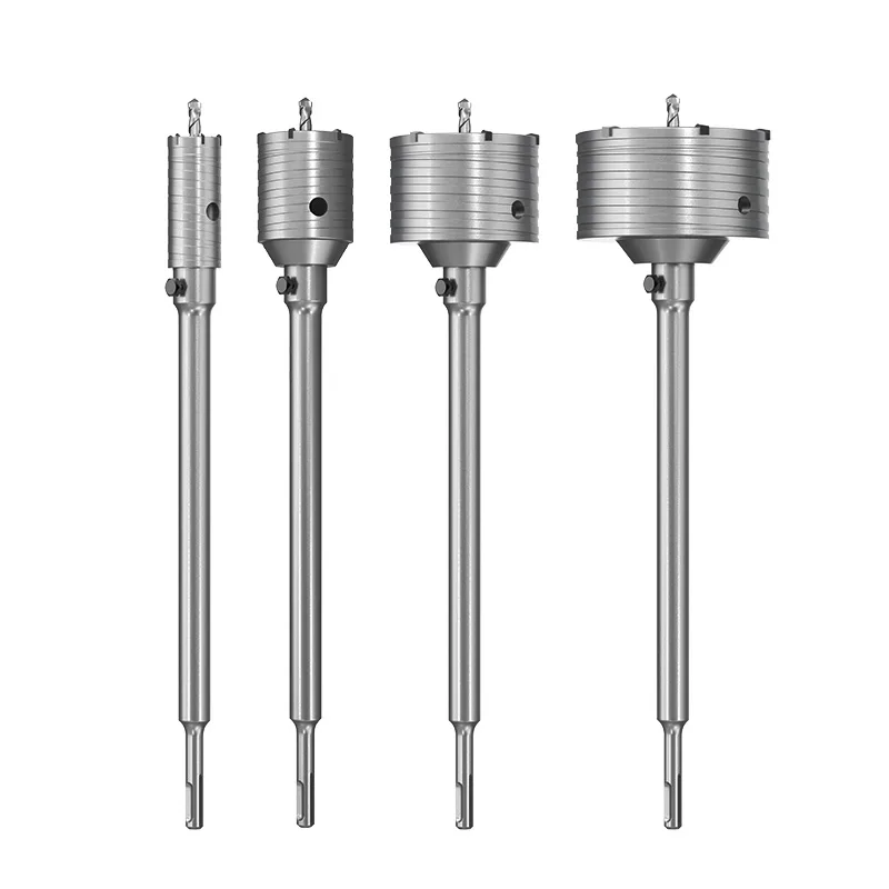 

HUHAO 30-120mm Electric Hammer Drill Bit Set SDS Plus Concrete Drill Wall Drill Bits Hole Saw SDS CNC for Cement Cutter Tools
