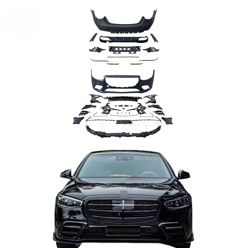 

W223 BODY KIT FOR MERCEDES BENZ W233 2020+ S CLASS UPGRADE S450 SPORT STYLE ACCESSORIES car grill diffuser