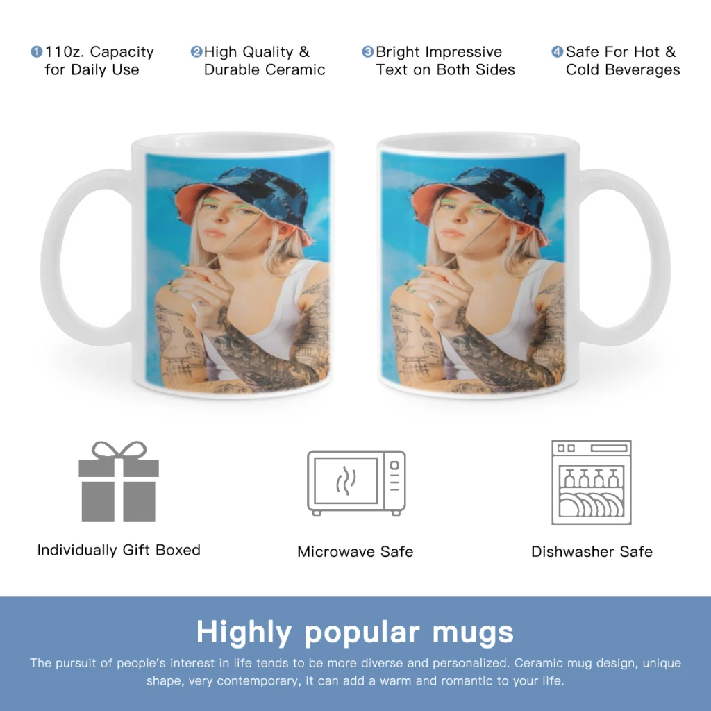 

Singer Young Miko Free shipping Ceramic Mug Cute Coffee Tea Milk Stave Mugs And Cups with Handle Novelty Gifts