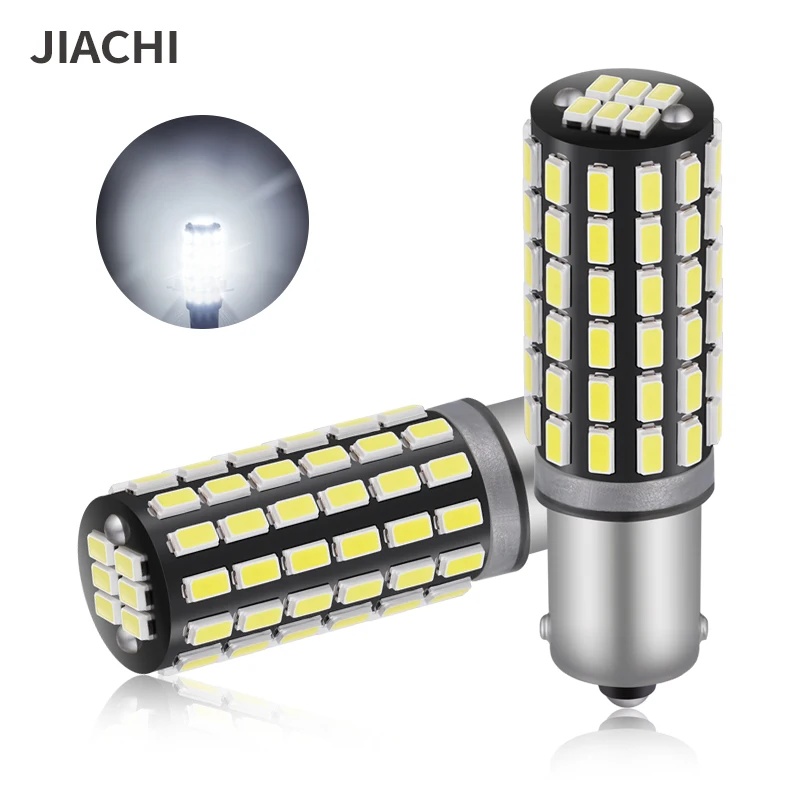 

Jiachi 2PCS BA9S H6W T11 T4W Led Car Interior Reading Panel Bulb License Plate Light Door Lamps 12-24V 6000K White 78 3014 Chip