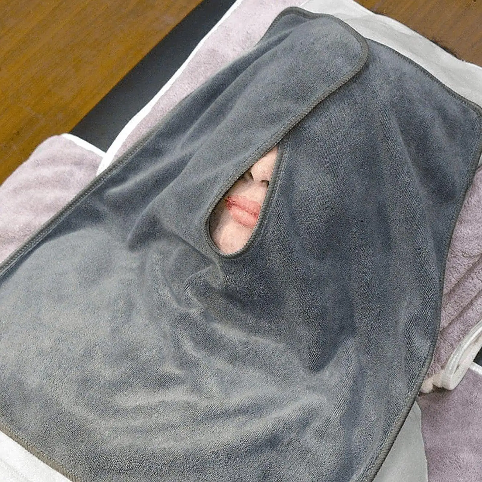 3 × 2 قطعة مناشف الوجه لأخصائيي التجميل، مناشف الوجه باللون الرمادي السباي #6