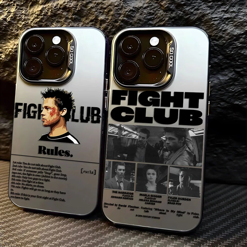 Fight Club Handyhülle für iPhone 17 16e 16 15 14 13 12 11 mini Pro Max X XR XSMAX 8 7 Air Plus – Sturzsichere, matte Rückseite