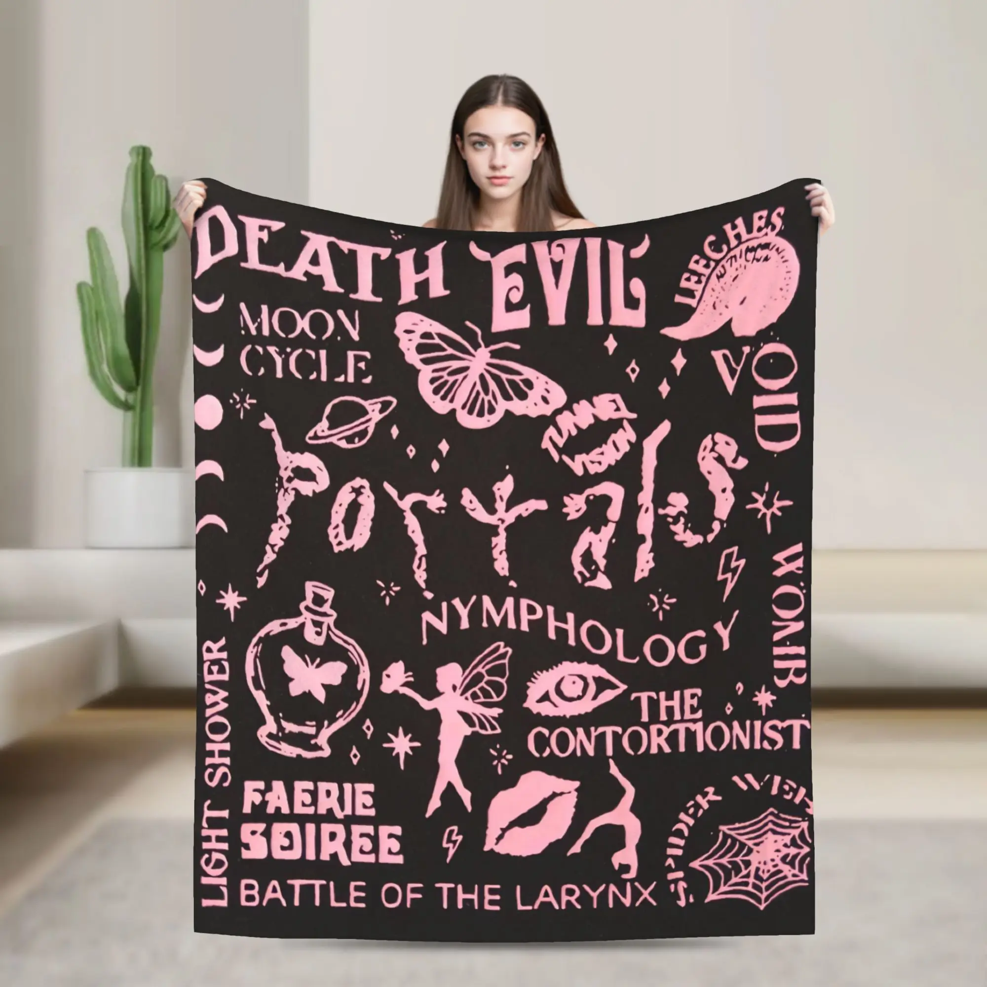Cozy HADES SACRIFICE Melanies Martinez Blanket Stuff Room Decorative  Throws And Blankets Ultra-Soft Velvet for Couch