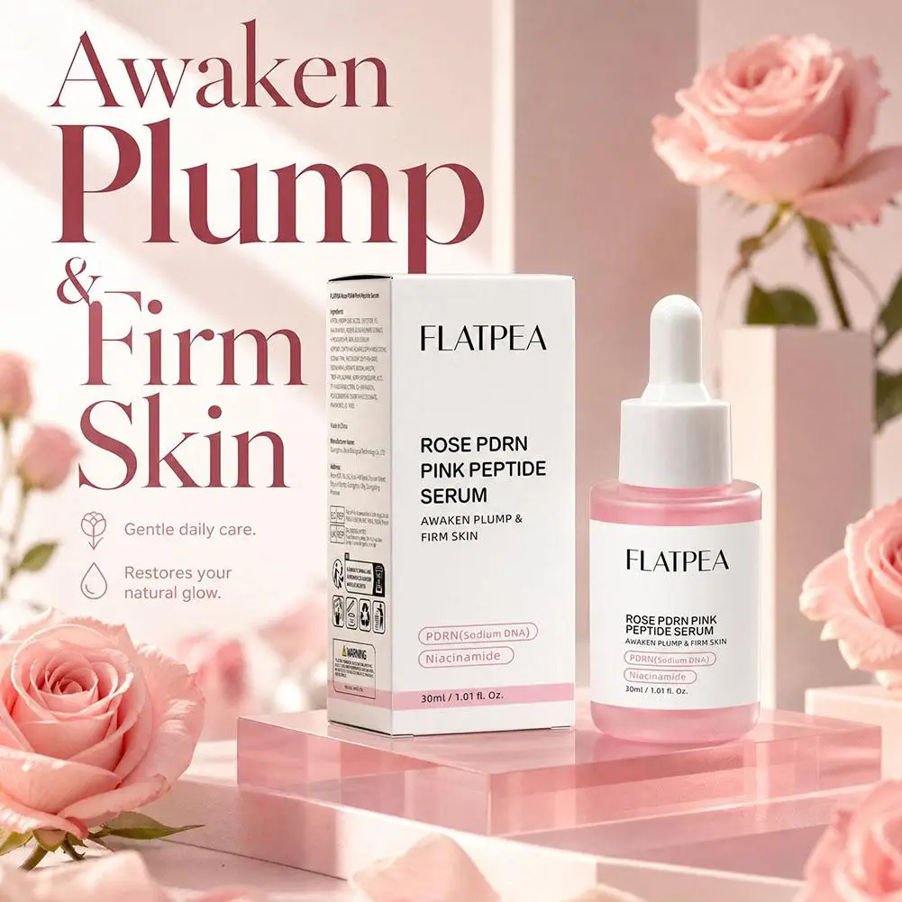 Pink Collagen Essence With PDRN Peptide Brightening Hydrating Facial Serum Soften Dull Skin Restore Radiant Glow Skincare Lotion