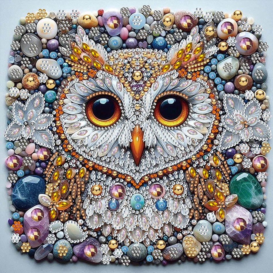 

GATYZTORY Owl Diamond Art Painting Kits DIY 5D Special Shape Rhinestone Crafts Partial Diamond Painting Set for Adults