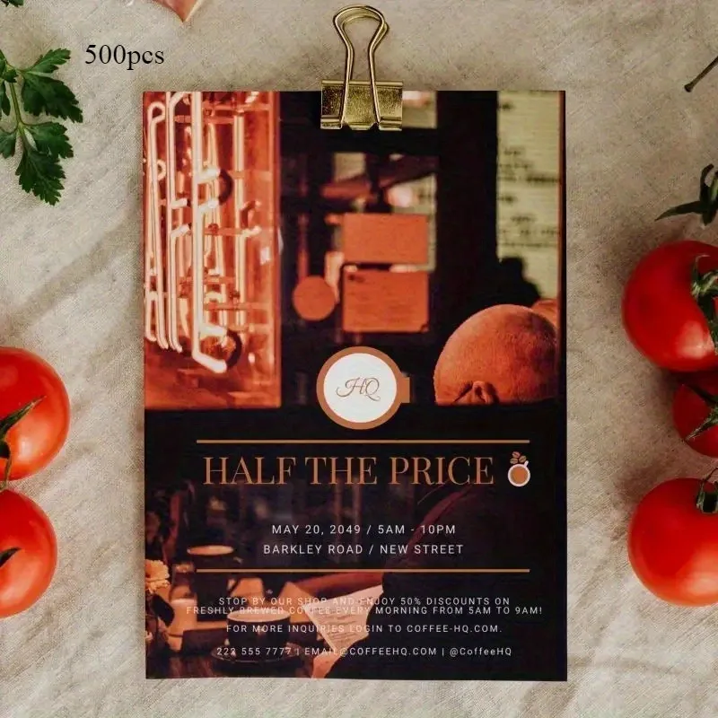 100Pcs Bulk Custom A5 Flyers Printable BTS Photo Cards Business Event Promotion Handout Materials