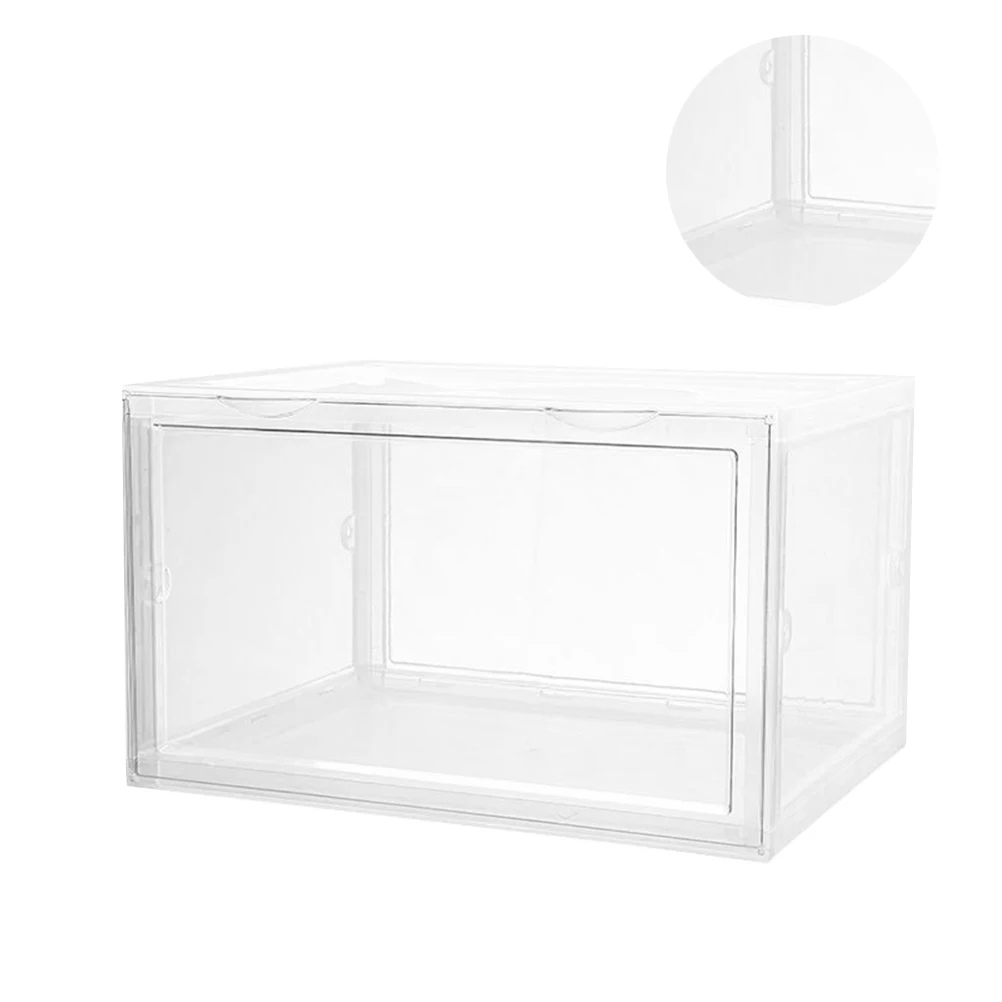 

Transparent Shoe Box Sturdy Storage Containers Portable Plastic Material Dust Proof Scratch Resistant Organizing Solution For