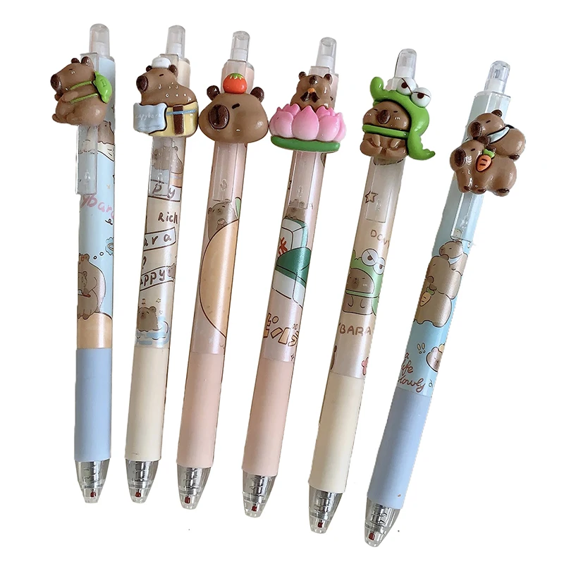 Kawaii Cartoon Capybara schwarzer Tinten stift schnell trocknender Gel stift Schul bürobedarf Briefpapier Geschenk Studenten niedlichen Gel stift