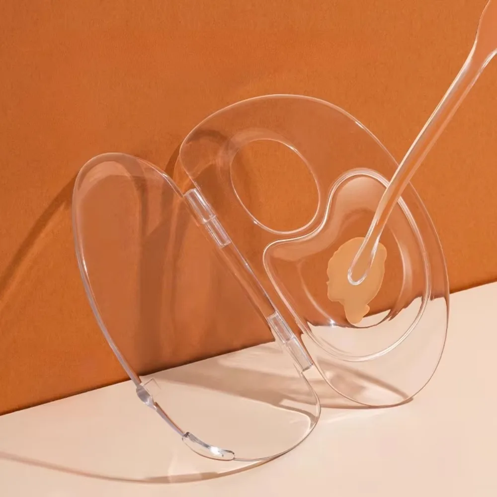 Foldable Liquid Foundation Palette Acrylic Makeup Tool Kit Mixing Cream Rod Set Storage Test Palette Cosmetic Beauty Accessories