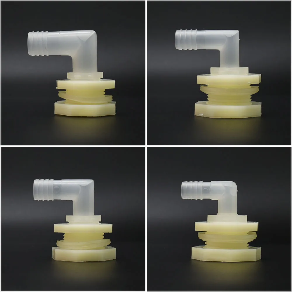 Connecteur de coude de Tube à eau, filetage mâle à 6 // 8/10/12/14/16/18/19mm, raccord de coupleur à 90 degrés, 4 pièces, 1/2 3/4 pouces
