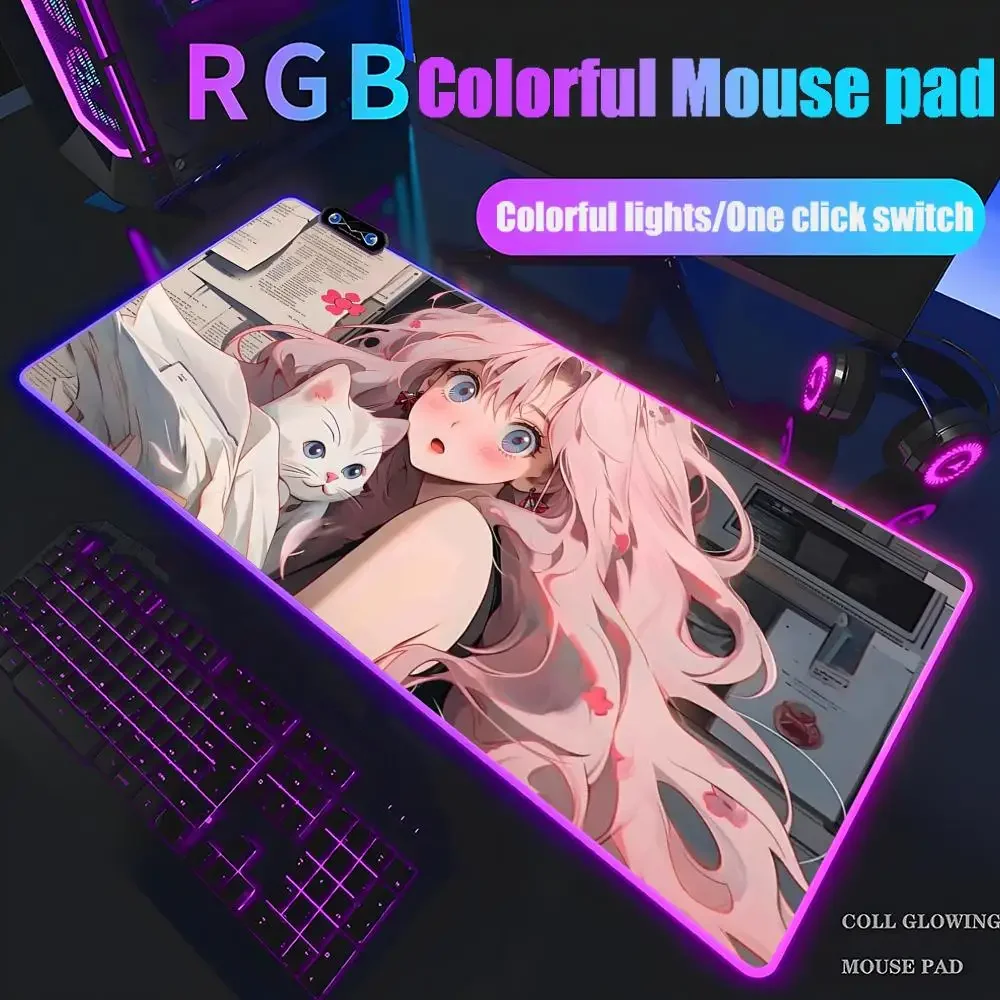 Quadratic element Mouse Tablet RGB mouse Pad Laptop xl desktop mouse pad,cute HD Rainbow Gaming keyboard pad, csgo Player, 90x40