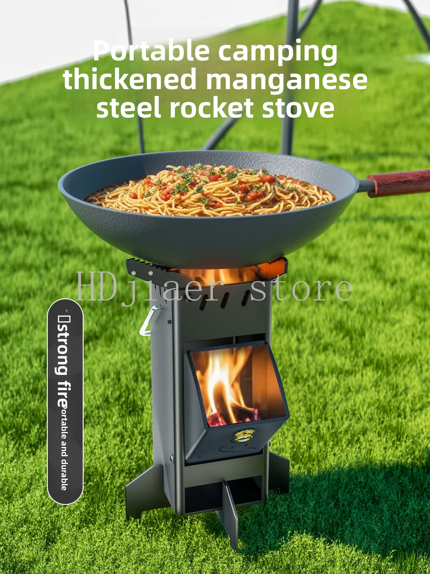 

New type of rocket stove, outdoor portable folding wood-burning stove, extremely useful for camping and picnic