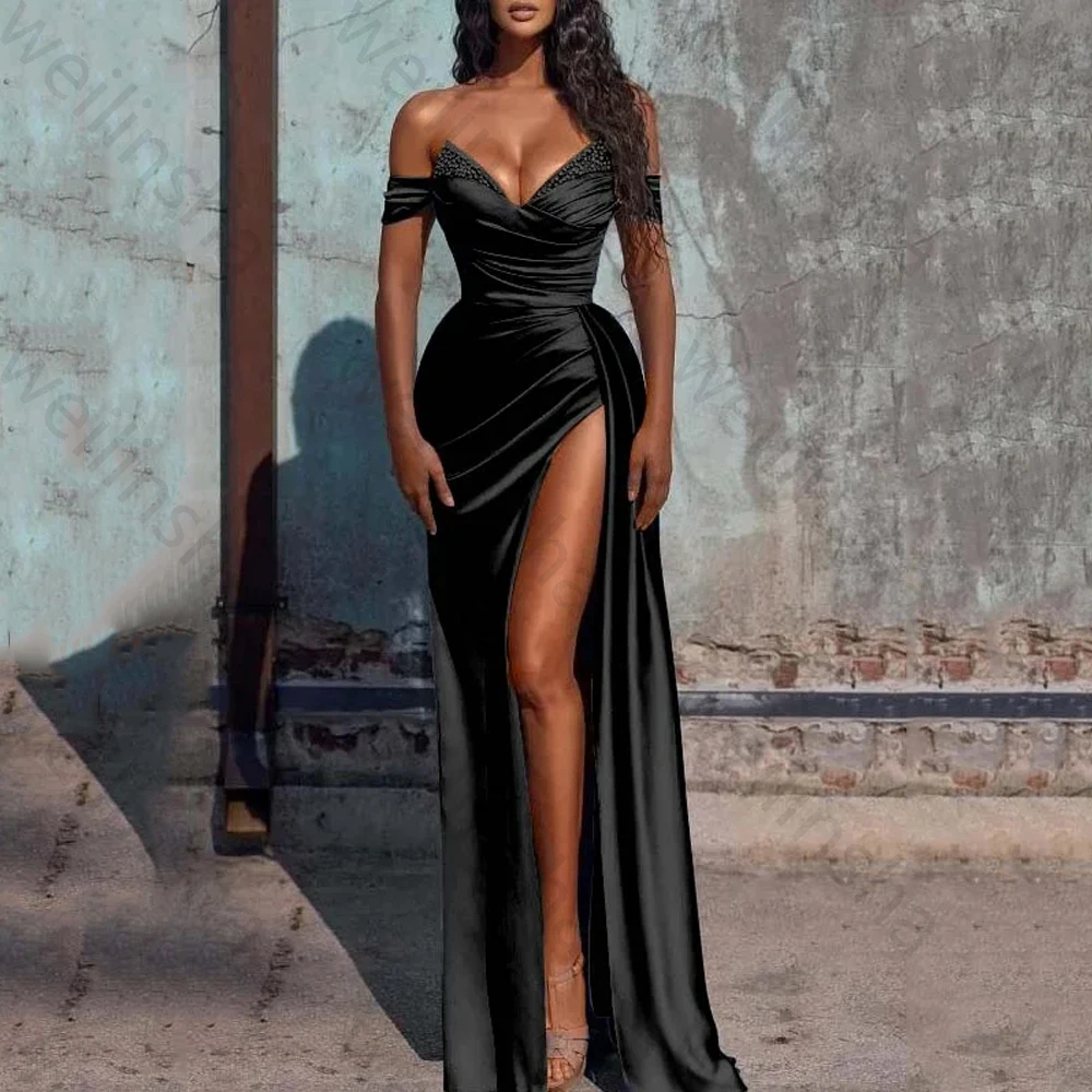 

Элегантные вечерние платья русалки с v-образным вырезом и короткими рукавами, изысканные женские платья для выпускного вечера по индивидуальному заказу