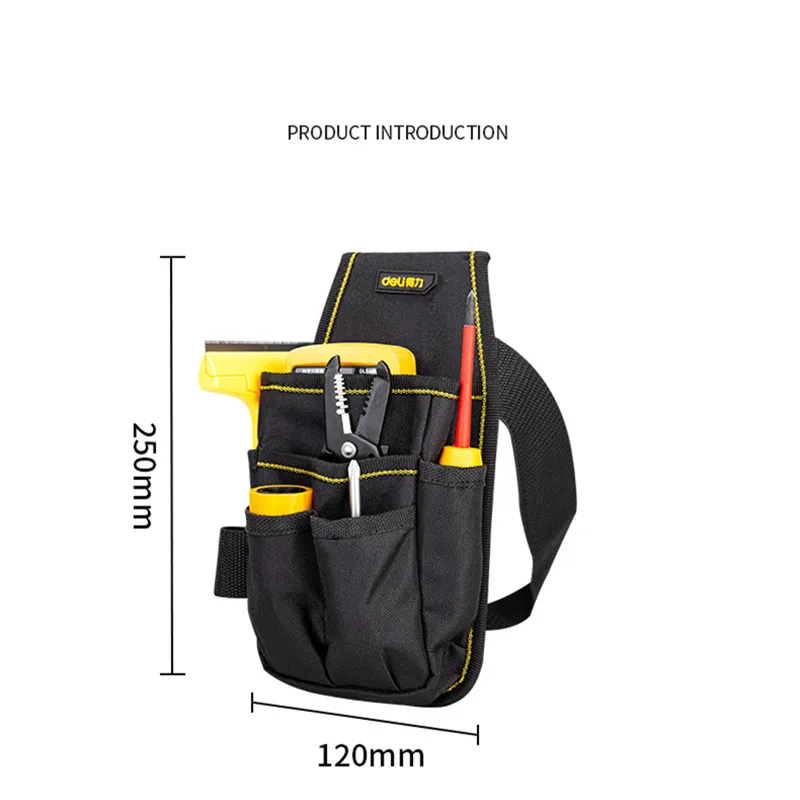 Deli Oxford Cloth Tool Belt Screwdriver Utility Kit Holder Tool Bag Pocket Pouch Bag Electrician Waist Pocket Pouch Bag