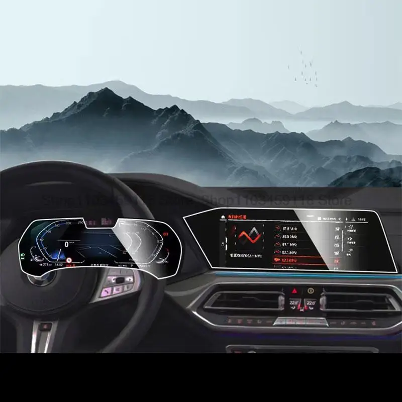 Displayschutzfolie aus gehärtetem Glas für BMW X5 MK4 G05 2019–2022, Auto-Navigation, Armaturenbrett, kratzfestes Zubehör – Detail 1