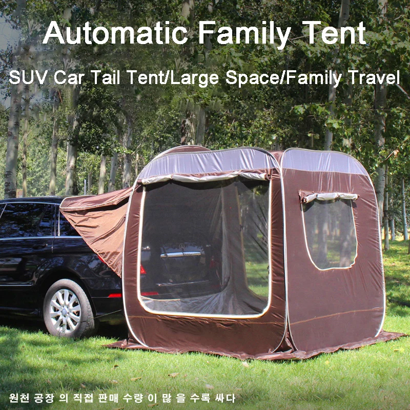 For #Retractable Inflatable Metal Folding Awning Rear Garage Camping Top Car Roof Tent For Sale