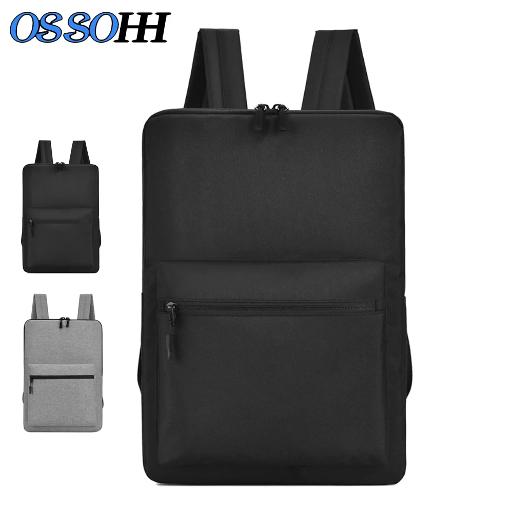 OSSOHH 1 unidade de mochila fina e expansível para laptop, mochila de viagem resistente à água, compatível com notebooks de 15,6 polegadas