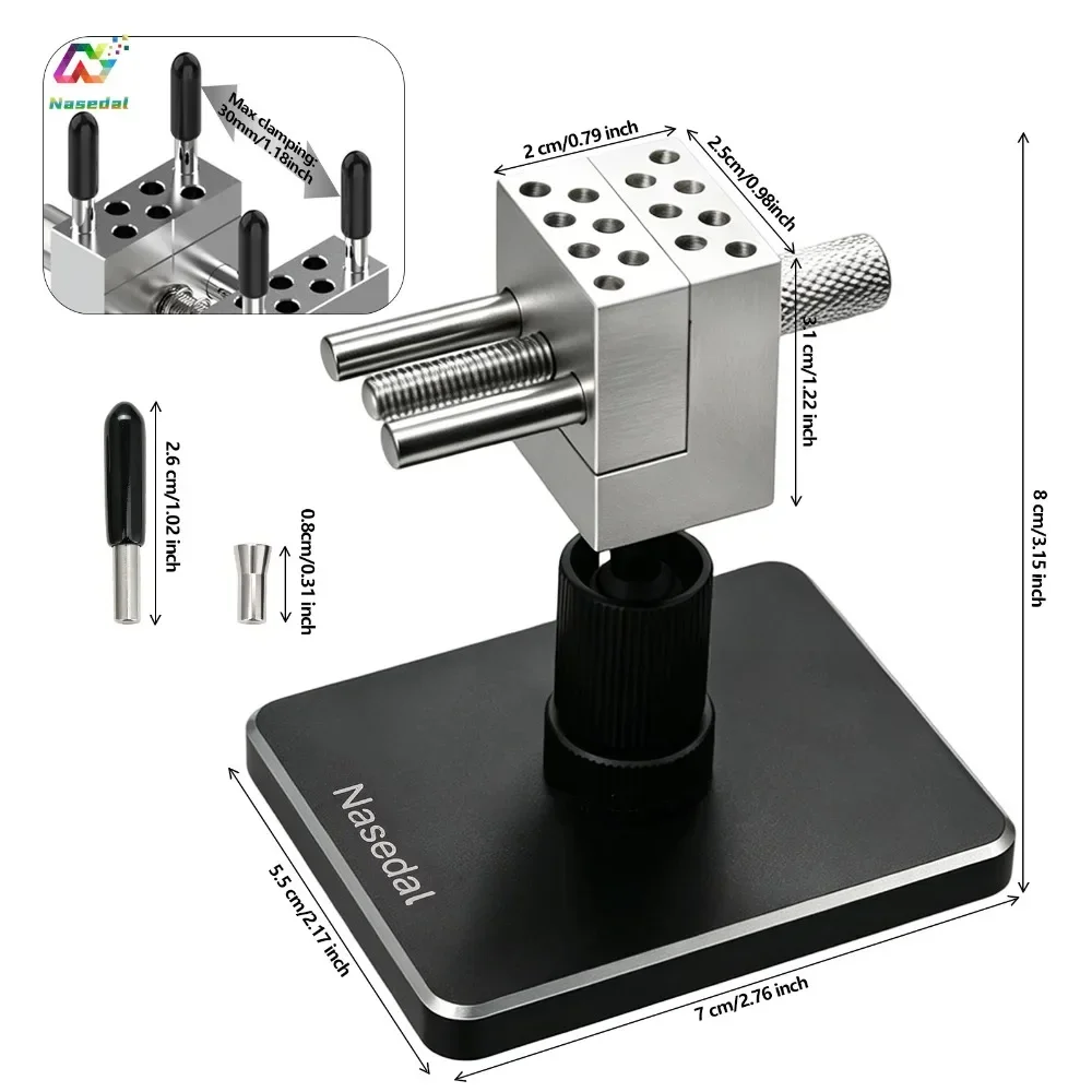 Nasedal 2-in-1 Mini-Schraubstock Präzisions-Hobby-Schraubstock 360° ° Rotationsklemme für Gunpla-Modellbau und DIY-Bastelarbeiten mit Aufbewahrungsbox – Detail 12
